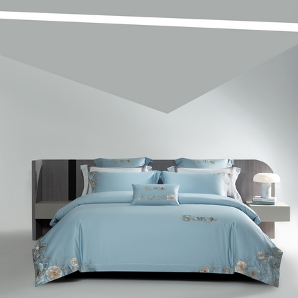 91家纺网 家纺一手货源 找家纺 （总）高大尚2025春夏新品长绒棉高端绣花四件套