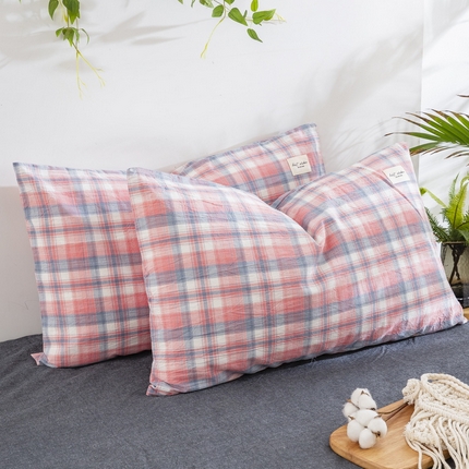 91家纺网 家纺一手货源 找家纺 （总）大黄蜂家居家纺 2025新款日式纯棉水洗棉信封式枕套