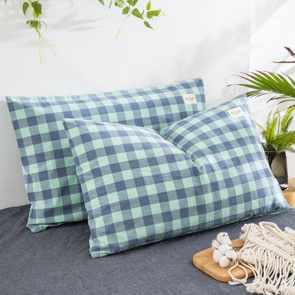 91家纺网 家纺一手货源 找家纺 （总）大黄蜂家居家纺 2025新款日式纯棉水洗棉信封式枕套