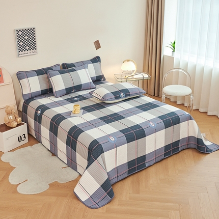 莎果 2024新款正面纯棉绗缝床盖 静享时光 灰