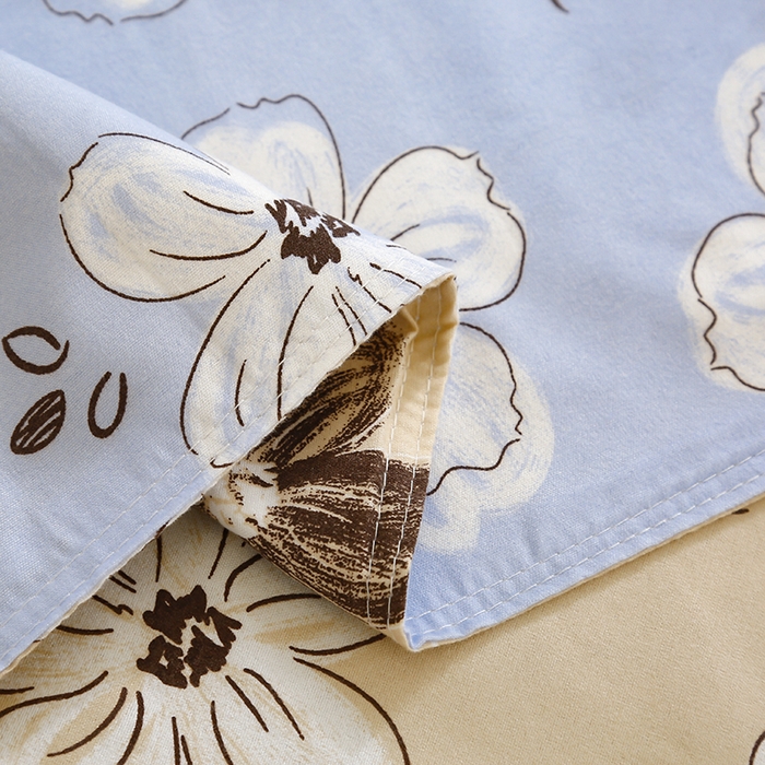 91家纺网 家纺一手货源 找家纺 2024新款小清新ins风芦荟棉亲肤棉磨毛四件套植物羊绒直播 初夏花开