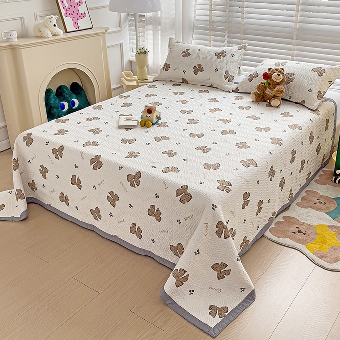 91家纺网 家纺一手货源 找家纺 2024新款A类60支双面全棉高温水洗夹棉单床盖填充新疆棉花 幸运结