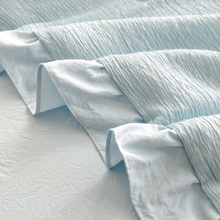 91家纺网 家纺一手货源 找家纺 （总）AB家纺 2024新款波浪泡泡纱夏被夏被四件套