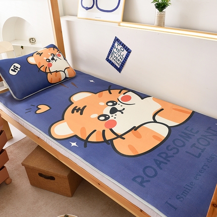 多乐家纺 2024新款学生床数码大版印花冰丝凉席 萌虎