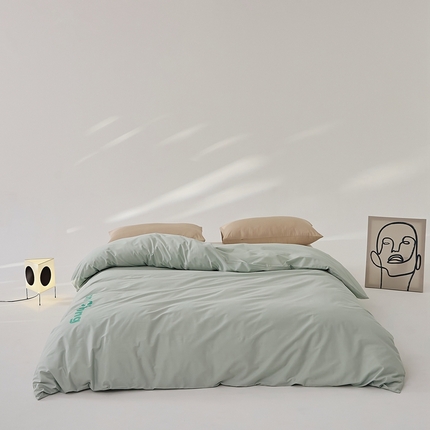 8小时 2024新款40S懒虫四件套系列---单被套 懒虫-清水绿