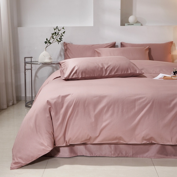 91家纺网 家纺一手货源 找家纺 晶缦家纺 2024新款喷气全棉13376纯棉斜纹纯色多规格四件套和单品-沐色系列 单被套 沐色-奶咖