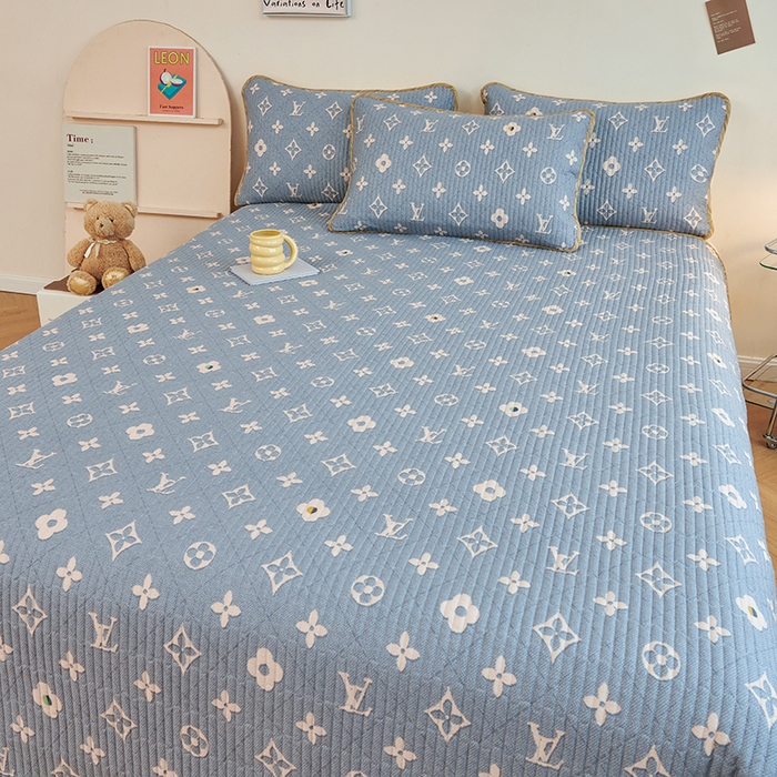 91家纺网 家纺一手货源 找家纺 莎果 2024新款正面纯棉绗缝床盖 灵感缪斯