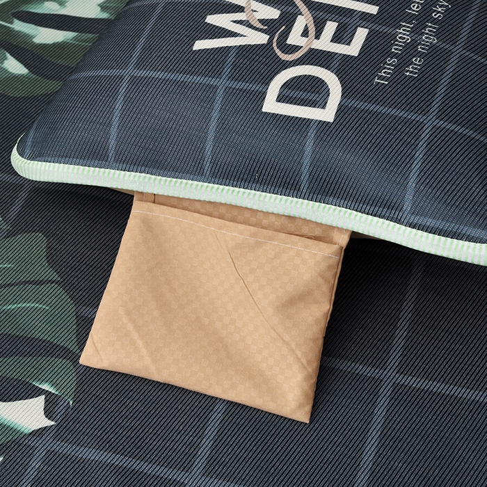 91家纺网 家纺一手货源 找家纺 多乐家纺 2024新款学生床数码大版印花冰丝凉席 芭蕉叶