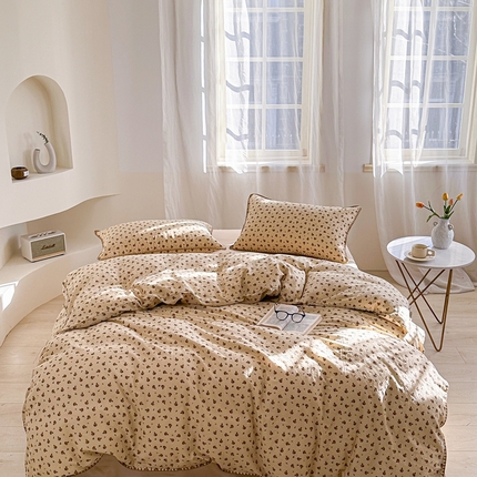 91家纺网 家纺一手货源 找家纺 （总）洋铭区（原狠狠爱） 2024新款全棉双层纱四件套