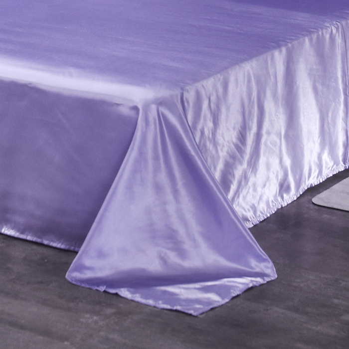 91家纺网 家纺一手货源 找家纺 经年 2025新款特价款丝绸冰丝单品套件系列 单床单 雪青