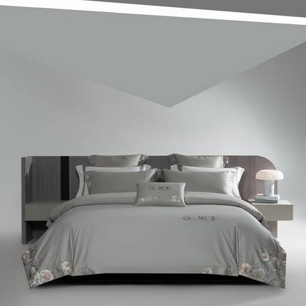 91家纺网 家纺一手货源 找家纺 （总）高大尚2025春夏新品长绒棉高端绣花四件套