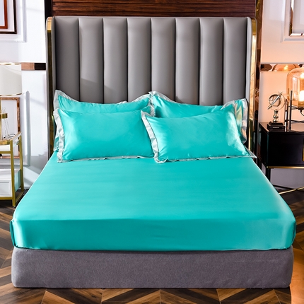 91家纺网 家纺一手货源 找家纺 （总）5经年 2025新款奢华真丝手感水洗冰丝天丝单床笠直播爆款 初见系列