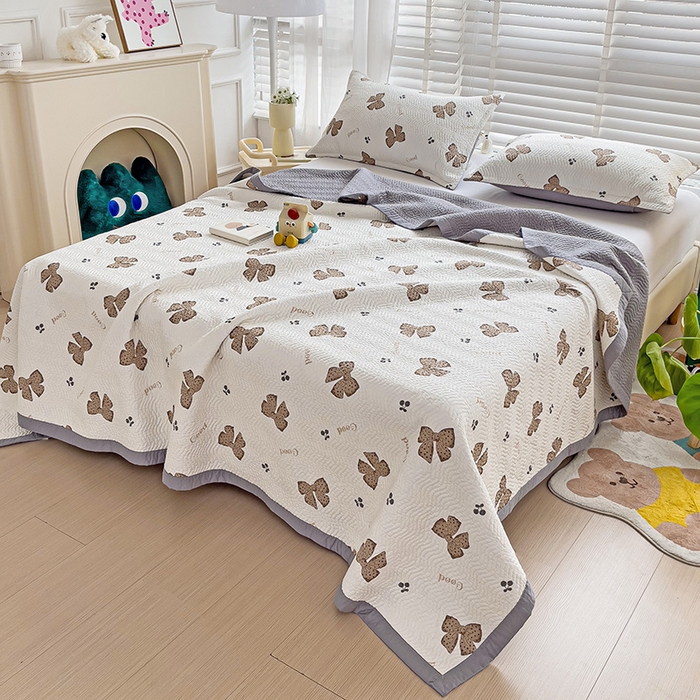 91家纺网 家纺一手货源 找家纺 2024新款A类60支双面全棉高温水洗夹棉单床盖填充新疆棉花 幸运结