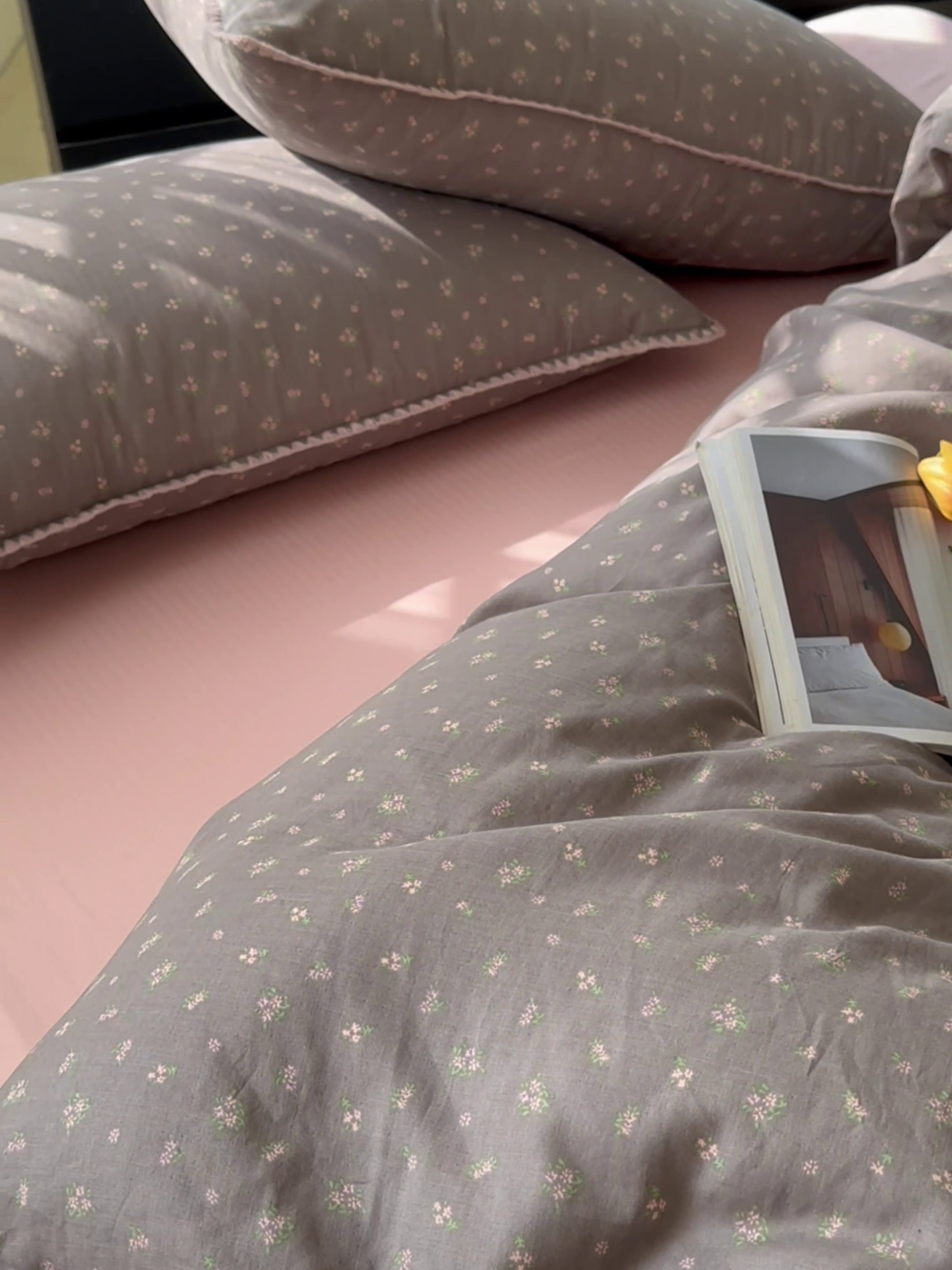 91家纺网 家纺一手货源 找家纺 洋铭区（原狠狠爱） 2024新款全棉双层纱四件套 清雅紫花