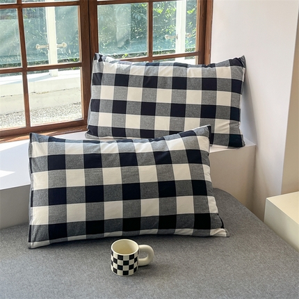 91家纺网 家纺一手货源 找家纺 （总）北欧良品 2024新款A类全棉色织水洗棉单枕套