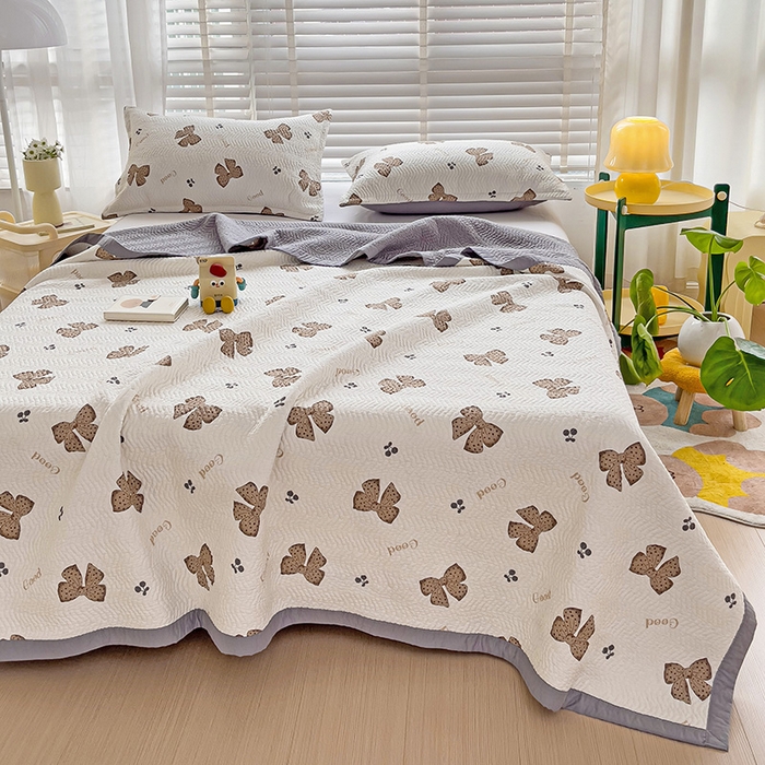 91家纺网 家纺一手货源 找家纺 2024新款A类60支双面全棉高温水洗夹棉单床盖填充新疆棉花 幸运结