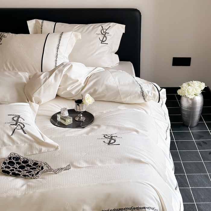 91家纺网 家纺一手货源 找家纺 馨蕊家居 2024春夏新品新疆阿克苏100支高定系列四件套-里奥 里奥-月光白