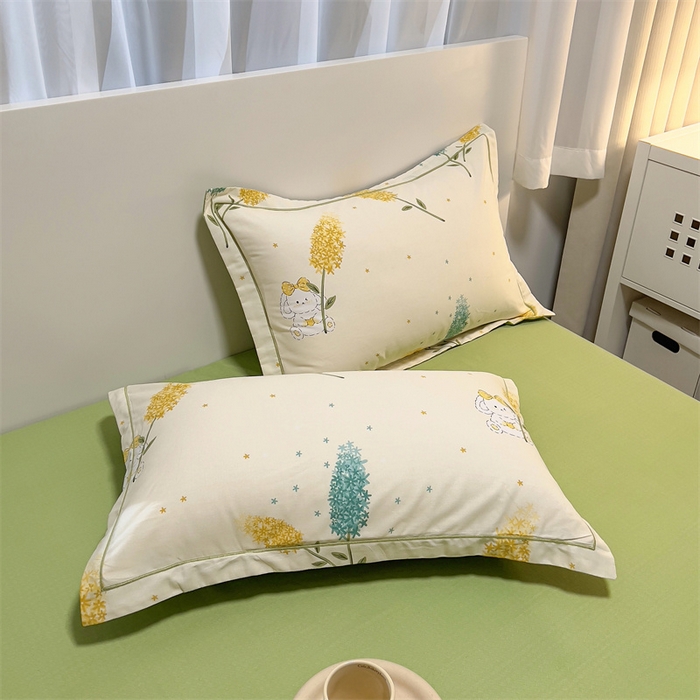 91家纺网 家纺一手货源 找家纺 尚帛 2024新款新疆棉磨毛印花单品枕套 菲乐