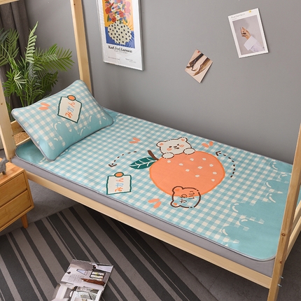 多乐家纺 2024新款学生床数码大版印花冰丝凉席 桔子熊