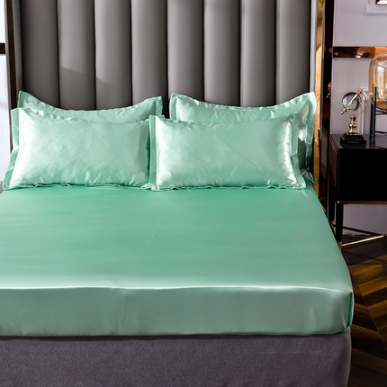 91家纺网 家纺一手货源 找家纺 （总）6经年 2025新款特价款丝绸水洗冰丝真丝单床笠 直播爆款