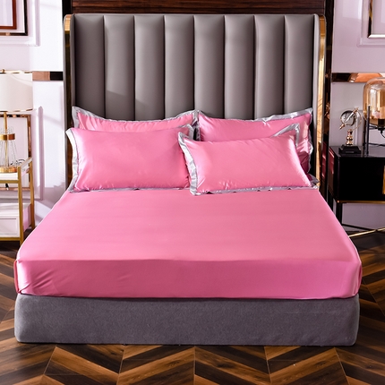 91家纺网 家纺一手货源 找家纺 （总）5经年 2025新款奢华真丝手感水洗冰丝天丝单床笠直播爆款 初见系列