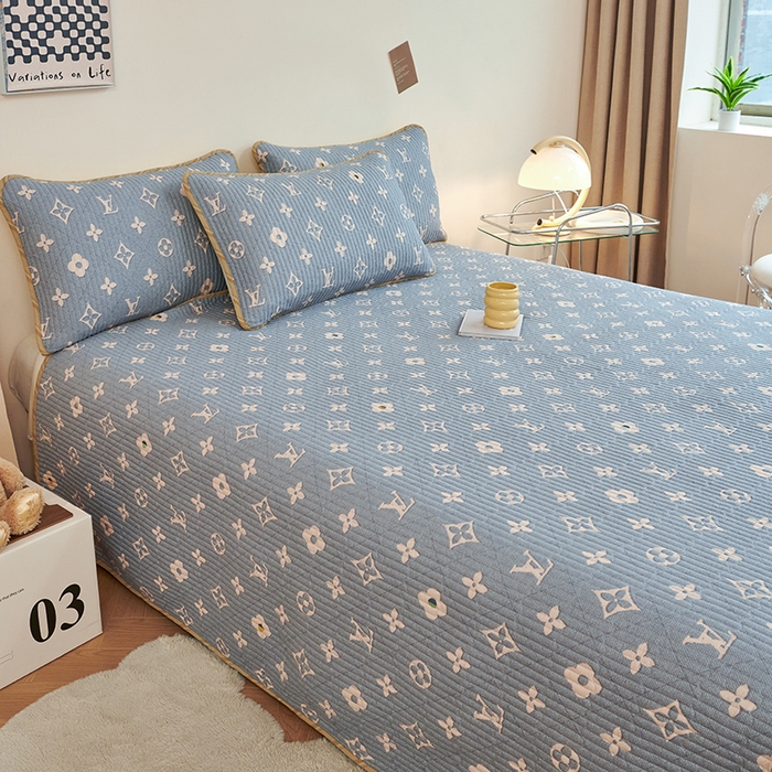 91家纺网 家纺一手货源 找家纺 莎果 2024新款正面纯棉绗缝床盖 灵感缪斯