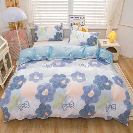 91家纺网 家纺一手货源 找家纺 （总）莎臣豹 2025新款植物羊绒单品印花被套可配同款枕套