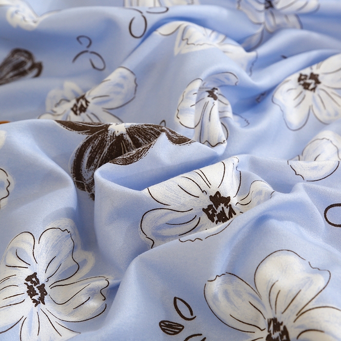 91家纺网 家纺一手货源 找家纺 2024新款小清新ins风芦荟棉亲肤棉磨毛四件套植物羊绒直播 初夏花开