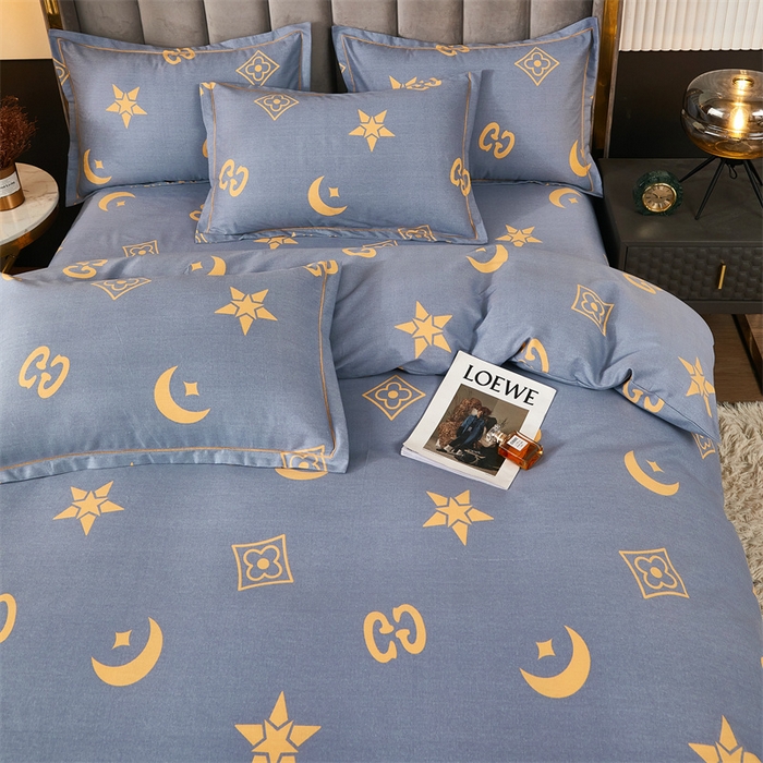 91家纺网 家纺一手货源 找家纺 尚帛 2024新款新疆棉磨毛印花单品被套 星际浩渺-灰