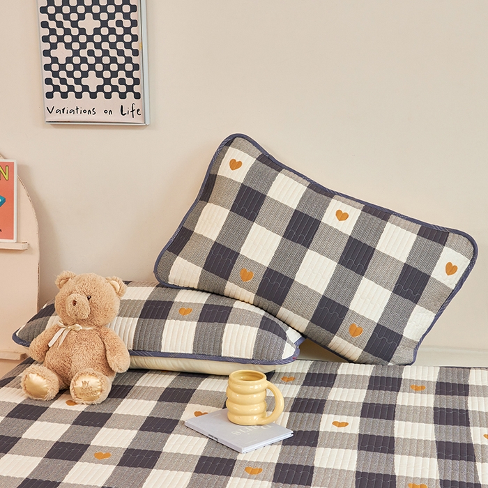 91家纺网 家纺一手货源 找家纺 莎果 2024新款正面纯棉绗缝床盖 米格利