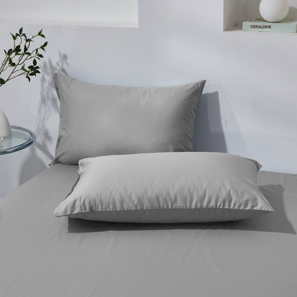 91家纺网 家纺一手货源 找家纺 （总）晶缦家纺 2025新款喷气全棉13376纯棉斜纹纯色多规格四件套和单品-沐色系列 单枕套