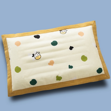 91家纺网 家纺一手货源 找家纺 （总）大黄蜂家居家纺 2025新款A类纯棉双层纱儿童荞麦枕套枕头