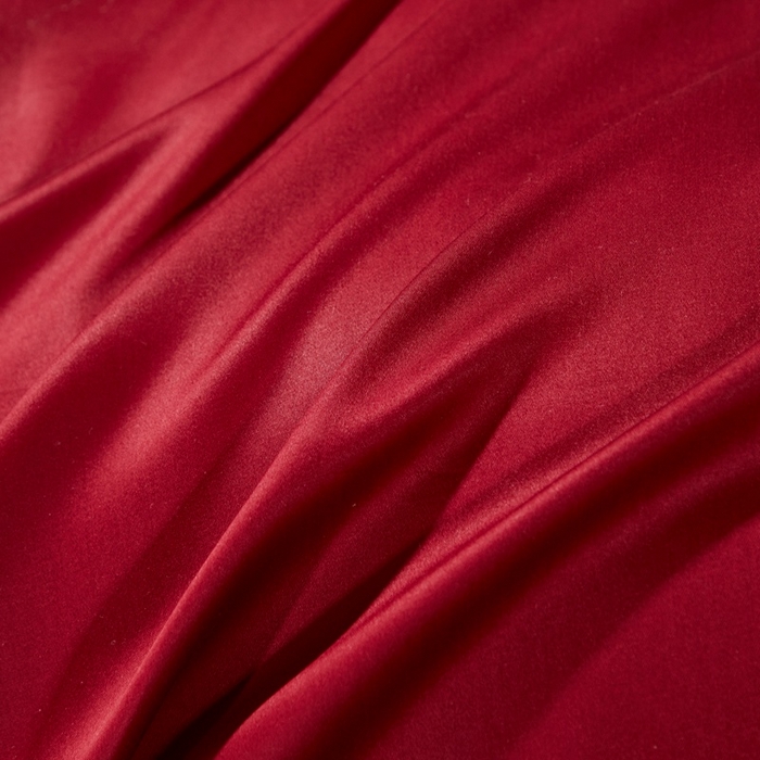 91家纺网 家纺一手货源 找家纺 晶缦家纺 2024新款全棉60支贡缎长绒棉纯色多规格四件套和单品-琅夕系列 单床单 琅夕-酒红色