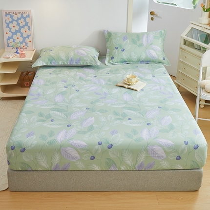 元元被芯 2024新款小清新全棉套件单品-单床笠 淡然若尘-绿