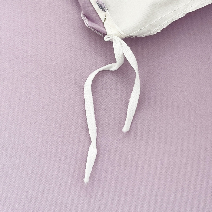 91家纺网 家纺一手货源 找家纺 赫然 2026新款水洗双层纱四件套 薰衣草