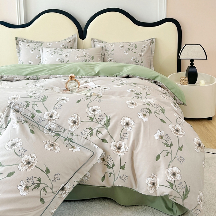 91家纺网 家纺一手货源 找家纺 橙艺家居 2024新款铂金云棉四件套 萱草梦