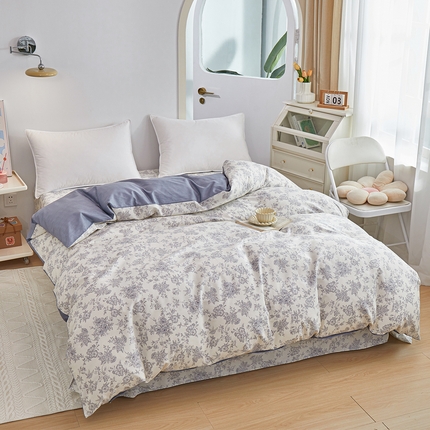91家纺网 家纺一手货源 找家纺 元元被芯 2024新款小清新全棉套件单品-单被套 洛莉
