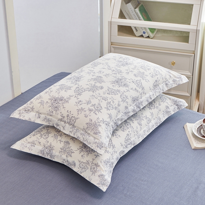 91家纺网 家纺一手货源 找家纺 元元被芯 2024新款小清新全棉套件单品-单枕套 洛莉