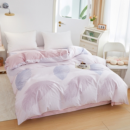 元元被芯 2024新款小清新全棉套件单品-单被套 且听风吟-粉