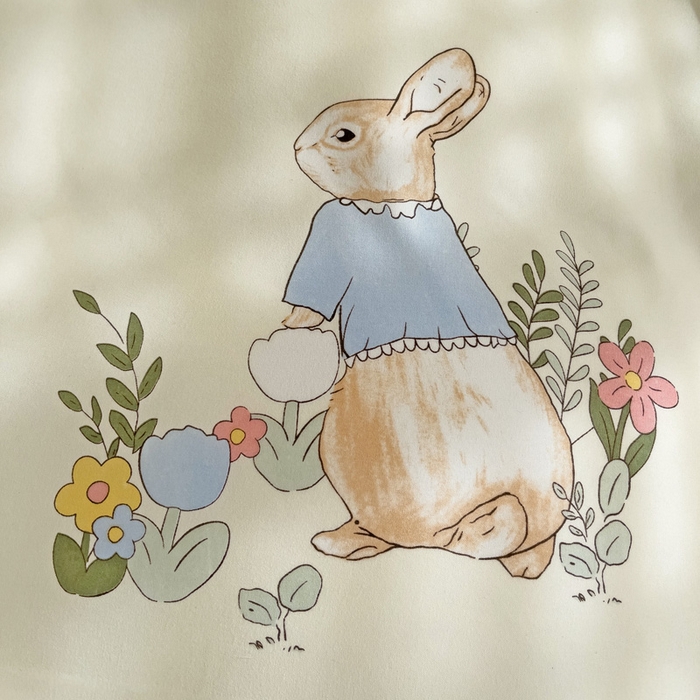 91家纺网 家纺一手货源 找家纺 赫然 2026新款A类针织水洗双层纱单枕套 小兔子