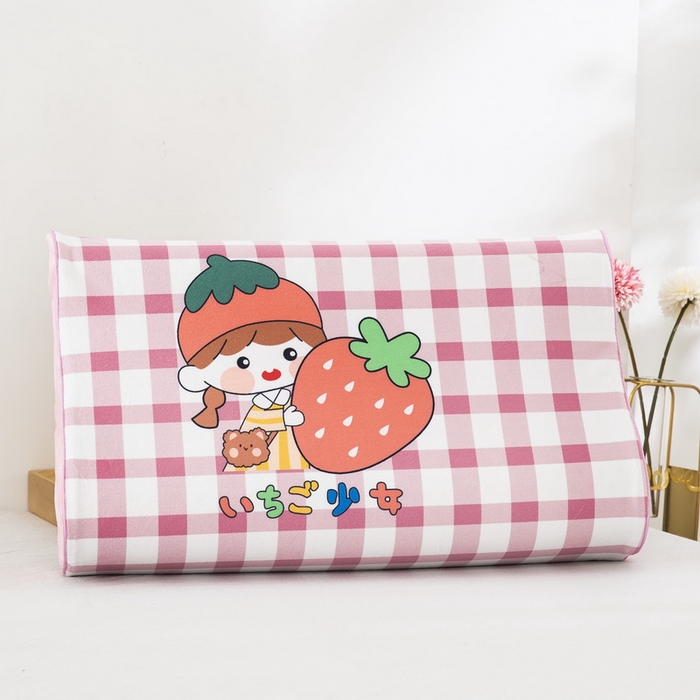 91家纺网 家纺一手货源 找家纺 大黄蜂家居家纺 2025新款水晶绒卡通图案枕套乳胶款水晶绒枕套 可爱少女