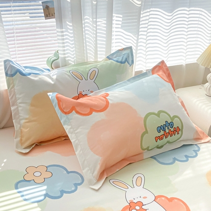 91家纺网 家纺一手货源 找家纺 （总）2024新款A类印花磨毛防水枕套保护套