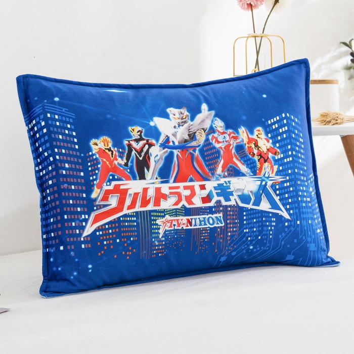 91家纺网 家纺一手货源 找家纺 大黄蜂家居家纺 2025新款水晶绒卡通图案枕套-平面款水晶绒枕套 奥特战士