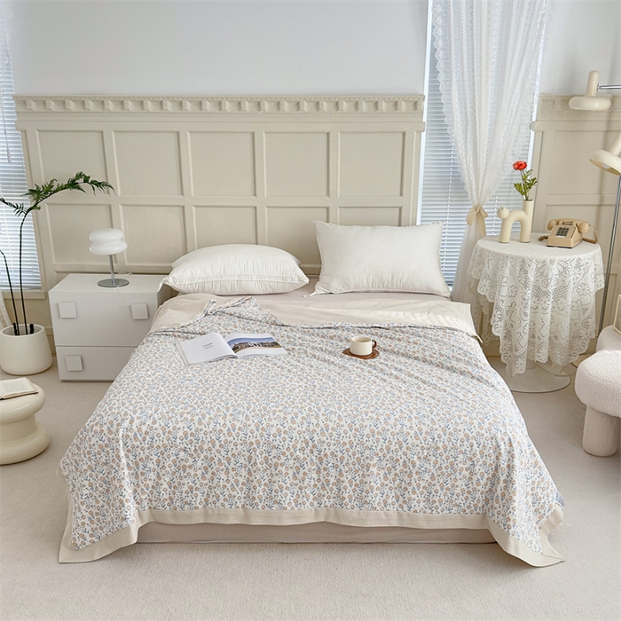 91家纺网 家纺一手货源 找家纺 青螺家纺2024新款50S天丝夏凉被 满底玫瑰