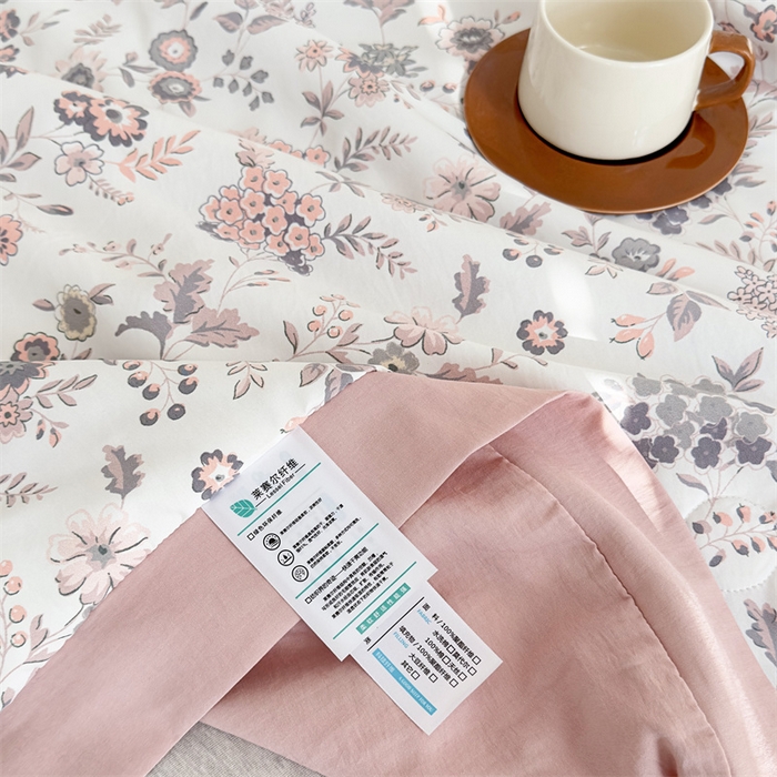 91家纺网 家纺一手货源 找家纺 青螺家纺2024新款50S天丝夏凉被 米洛-桔