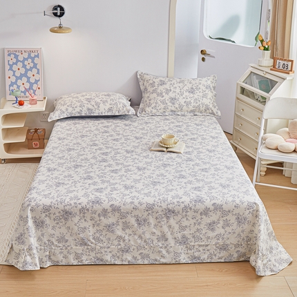 91家纺网 家纺一手货源 找家纺 （总）元元被芯 2024新款小清新全棉套件单品-单床单