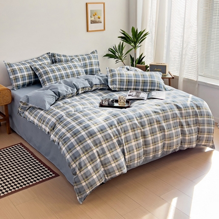 91家纺网 家纺一手货源 找家纺 （总2）赫然家纺 新款舒适柔软亲肤爆款芦荟棉四件套货源充足