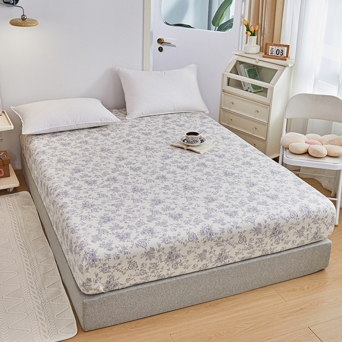 91家纺网 家纺一手货源 找家纺 元元被芯 2024新款小清新全棉套件单品-单床笠 洛莉