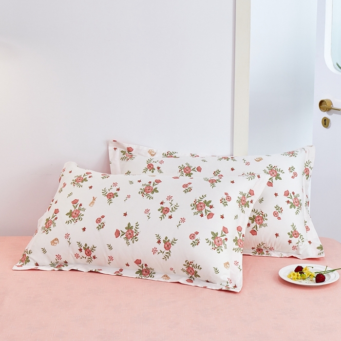 91家纺网 家纺一手货源 找家纺 元元被芯 2024新款小清新全棉套件单品-单枕套 古茗