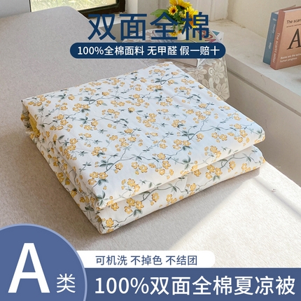 91家纺网 家纺一手货源 找家纺 （总）瑜珠 2025新款A类双面全棉印花夏被夏凉被纯棉空调被